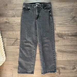 Madewell Faded Black The Perfect Vintage Wide Leg Jeans size 29 Petite Women